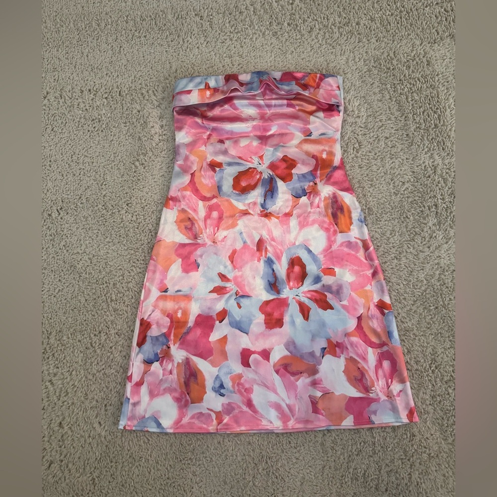 Floral Strapless Dress